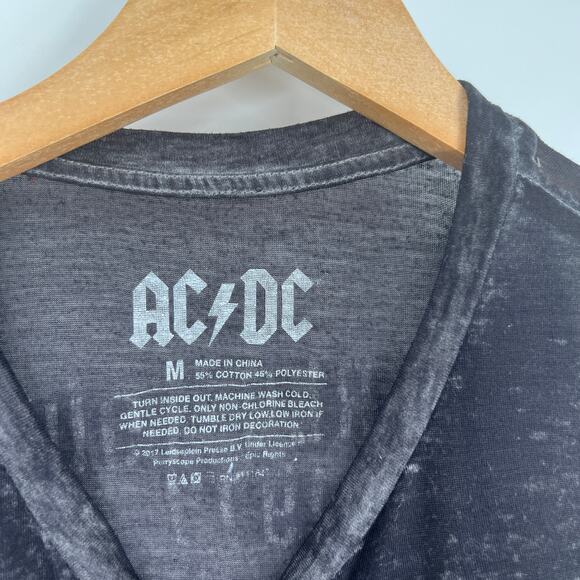 AC/DC Let There Be Rock Burnout Tank Top Size Medium - Picture 7 of 8
